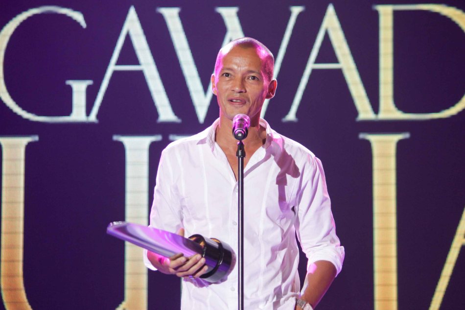 Best Supporting Actor- Art Acuña (POSAS). Pic was taken during 36th URIAN awards night at the NBC tent last June 18, 2013. Photo by Jude Bautista 