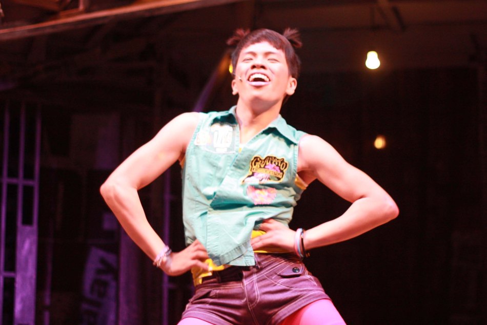 Nar (Aaron Ching) shakes it. Catch MAXIE THE MUSICAL at from Nov 9-Dec 8, 2013 at the PETA Theater Center. Photo By Jude Bautista