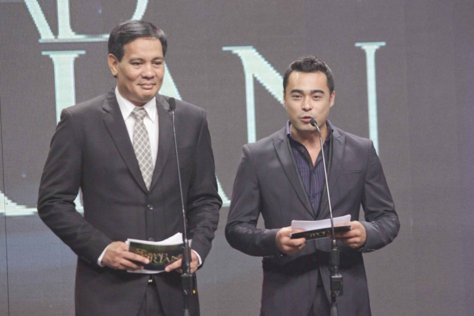 from left: Best Supporting Actor nominee Joey Marquez (OTJ) and Best Actor nominee Sid Lucero (NORTE HANGGANAN NG KASAYSAYAN). The 37th Gawad Urian Awards was held at the Dolphy Theater last June 17, 2014. Photo by Jude Bautista.