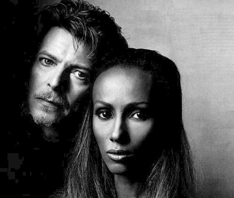 Bowie and Iman- “You would think that a rock star being married to a supermodel would be one of the greatest things in the world. It is.” The quote is from Conan O’Brien’s skit, but aptly describes their relationship.