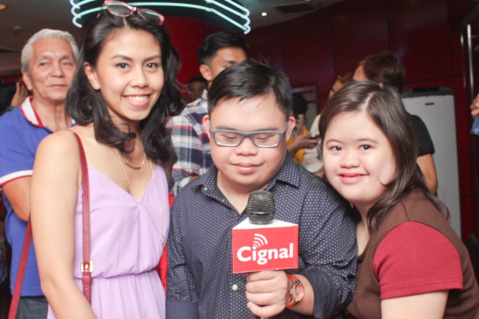 from right: Luiza Nikki Ellis (Nicole), Paolo Pingol (Vanvan), Cignal Reporter Jade Diputado. STAR NA SI VAN DAMME STALLONE is part of the CineFilipino Film Festival showing in Shang Cineplex, Shang Plaza Mall, Resorts World Manila and Eastwood Mall. It has a limited screening time of March 16 to 21, 2016 so please check the full schedule and venues on the official facebook page: https://www.facebook.com/VanDammeStallonePH/ Photo by Jude Bautista 